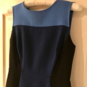 LOFT Jumper /Dress.  Beautifully Blues!  Black on sides is very Slimming!